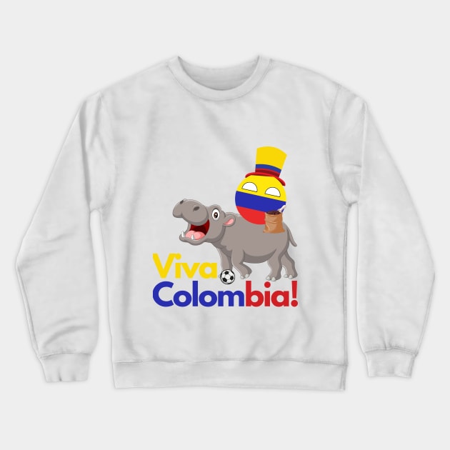 Viva Colombia Countryball Crewneck Sweatshirt by firstsapling@gmail.com